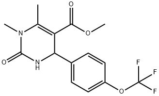 methyl 1,6-dimethyl-2-oxo-4-[4-(trifluoromethoxy)phenyl]-1,2,3,4-tetrahydropyrimidine-5-carboxylate Struktur