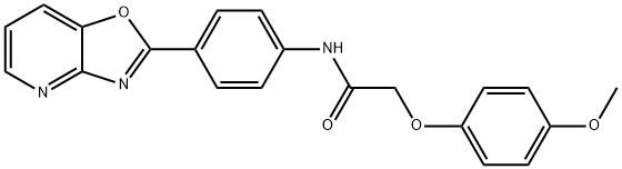 2-(4-methoxyphenoxy)-N-(4-[1,3]oxazolo[4,5-b]pyridin-2-ylphenyl)acetamide Struktur