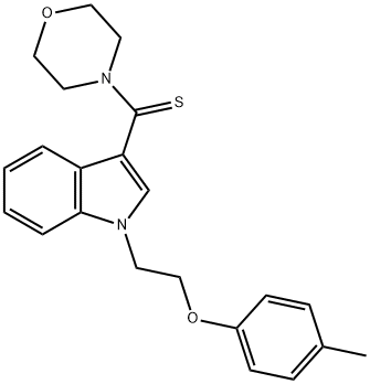 1-[2-(4-methylphenoxy)ethyl]-3-(4-morpholinylcarbothioyl)-1H-indole Struktur