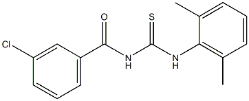 N-(3-chlorobenzoyl)-N'-(2,6-dimethylphenyl)thiourea Struktur