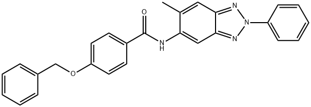 4-(benzyloxy)-N-(6-methyl-2-phenyl-2H-1,2,3-benzotriazol-5-yl)benzamide Struktur