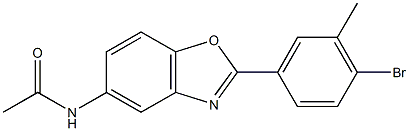 N-[2-(4-bromo-3-methylphenyl)-1,3-benzoxazol-5-yl]acetamide Struktur