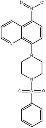 5-nitro-8-[4-(phenylsulfonyl)-1-piperazinyl]quinoline Struktur