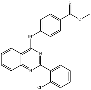 methyl 4-{[2-(2-chlorophenyl)-4-quinazolinyl]amino}benzoate Struktur