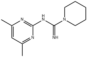 N-(4,6-dimethylpyrimidin-2-yl)piperidine-1-carboximidamide Struktur