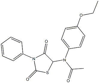 N-(2,4-dioxo-3-phenyl-1,3-thiazolidin-5-yl)-N-(4-ethoxyphenyl)acetamide Struktur