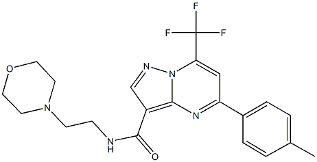 5-(4-methylphenyl)-N-[2-(4-morpholinyl)ethyl]-7-(trifluoromethyl)pyrazolo[1,5-a]pyrimidine-3-carboxamide Struktur