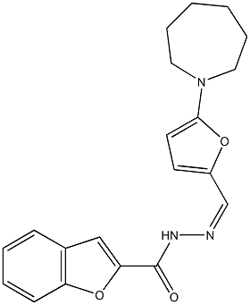 N'-{[5-(1-azepanyl)-2-furyl]methylene}-1-benzofuran-2-carbohydrazide Struktur