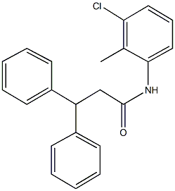 N-(3-chloro-2-methylphenyl)-3,3-diphenylpropanamide Struktur