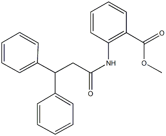 methyl 2-[(3,3-diphenylpropanoyl)amino]benzoate Struktur