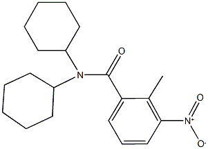 N,N-dicyclohexyl-3-nitro-2-methylbenzamide Struktur