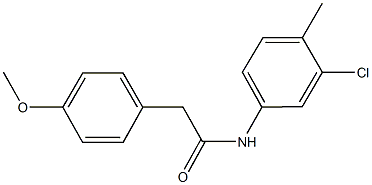 N-(3-chloro-4-methylphenyl)-2-(4-methoxyphenyl)acetamide Struktur