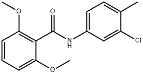 N-(3-chloro-4-methylphenyl)-2,6-dimethoxybenzamide Struktur