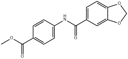 methyl 4-[(1,3-benzodioxol-5-ylcarbonyl)amino]benzoate Struktur