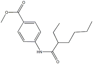 methyl 4-[(2-ethylhexanoyl)amino]benzoate Struktur