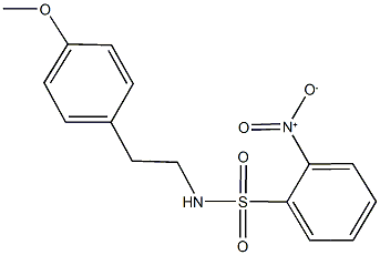 2-nitro-N-[2-(4-methoxyphenyl)ethyl]benzenesulfonamide Struktur