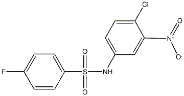 N-{4-chloro-3-nitrophenyl}-4-fluorobenzenesulfonamide Struktur