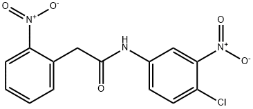 N-{4-chloro-3-nitrophenyl}-2-{2-nitrophenyl}acetamide Struktur