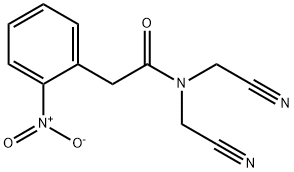 N,N-bis(cyanomethyl)-2-{2-nitrophenyl}acetamide Struktur