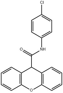 N-(4-chlorophenyl)-9H-xanthene-9-carboxamide Struktur