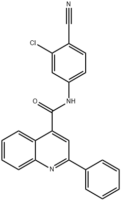 N-(3-chloro-4-cyanophenyl)-2-phenyl-4-quinolinecarboxamide Struktur