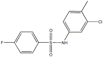 N-(3-chloro-4-methylphenyl)-4-fluorobenzenesulfonamide Struktur