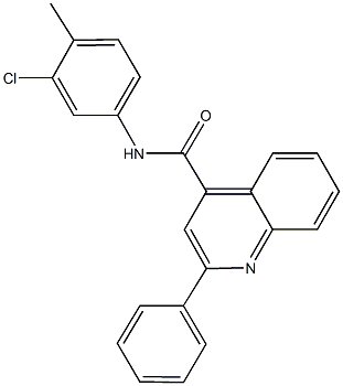 N-(3-chloro-4-methylphenyl)-2-phenyl-4-quinolinecarboxamide Struktur