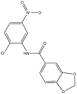 N-{2-chloro-5-nitrophenyl}-1,3-benzodioxole-5-carboxamide Struktur