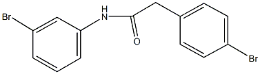 N-(3-bromophenyl)-2-(4-bromophenyl)acetamide Struktur