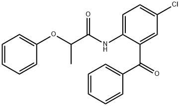 N-(2-benzoyl-4-chlorophenyl)-2-phenoxypropanamide Struktur