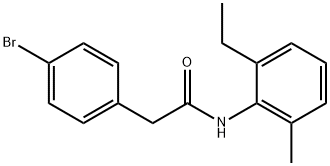 2-(4-bromophenyl)-N-(2-ethyl-6-methylphenyl)acetamide Struktur