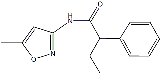 N-(5-methyl-3-isoxazolyl)-2-phenylbutanamide Struktur