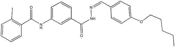 2-methyl-N-[3-({2-[4-(pentyloxy)benzylidene]hydrazino}carbonyl)phenyl]benzamide Struktur