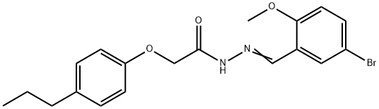 N'-(5-bromo-2-methoxybenzylidene)-2-(4-propylphenoxy)acetohydrazide Struktur