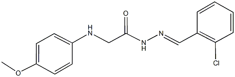 N'-(2-chlorobenzylidene)-2-(4-methoxyanilino)acetohydrazide Struktur