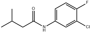 N-(3-chloro-4-fluorophenyl)-3-methylbutanamide Struktur