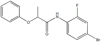 N-(4-bromo-2-fluorophenyl)-2-phenoxypropanamide Struktur