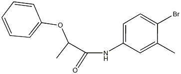 N-(4-bromo-3-methylphenyl)-2-phenoxypropanamide Struktur