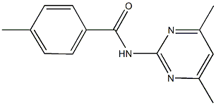 N-(4,6-dimethyl-2-pyrimidinyl)-4-methylbenzamide Struktur