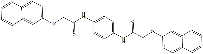 2-(2-naphthyloxy)-N-(4-{[(2-naphthyloxy)acetyl]amino}phenyl)acetamide Struktur