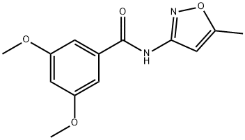 3,5-dimethoxy-N-(5-methyl-3-isoxazolyl)benzamide Struktur