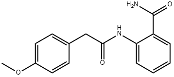 2-{[(4-methoxyphenyl)acetyl]amino}benzamide Struktur