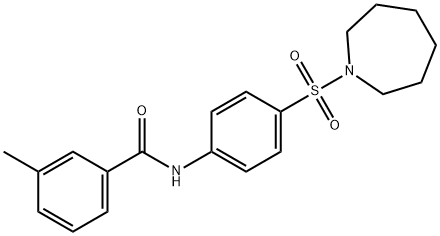 N-[4-(azepan-1-ylsulfonyl)phenyl]-3-methylbenzamide Struktur