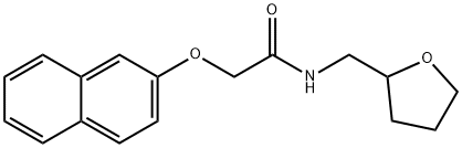 2-(2-naphthyloxy)-N-(tetrahydro-2-furanylmethyl)acetamide Struktur