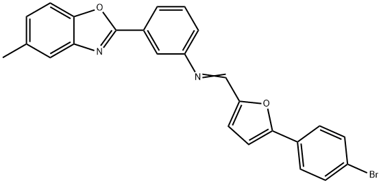 N-{[5-(4-bromophenyl)-2-furyl]methylene}-N-[3-(5-methyl-1,3-benzoxazol-2-yl)phenyl]amine Struktur