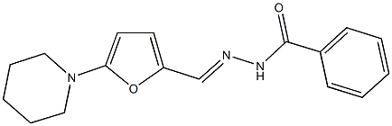 N'-{[5-(1-piperidinyl)-2-furyl]methylene}benzohydrazide Struktur