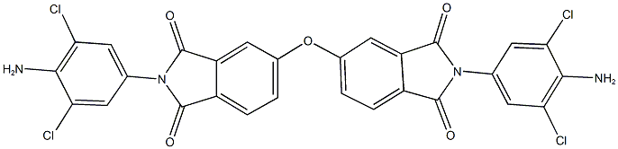 2-(4-amino-3,5-dichlorophenyl)-5-{[2-(4-amino-3,5-dichlorophenyl)-1,3-dioxo-2,3-dihydro-1H-isoindol-5-yl]oxy}-1H-isoindole-1,3(2H)-dione Struktur