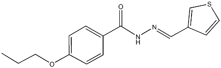 4-propoxy-N'-(3-thienylmethylene)benzohydrazide Struktur