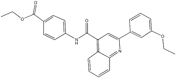 ethyl 4-({[2-(3-ethoxyphenyl)-4-quinolinyl]carbonyl}amino)benzoate Struktur