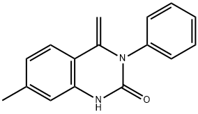 7-methyl-4-methylene-3-phenyl-3,4-dihydro-2(1H)-quinazolinone Struktur